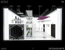 30x40 Île booth design by Pro-X Exhibits